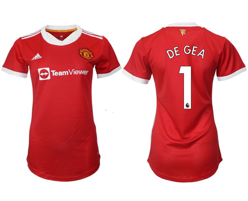 Women 2021-2022 Club Manchester United home aaa version red #1 Soccer Jerseys->women soccer jersey->Women Jersey